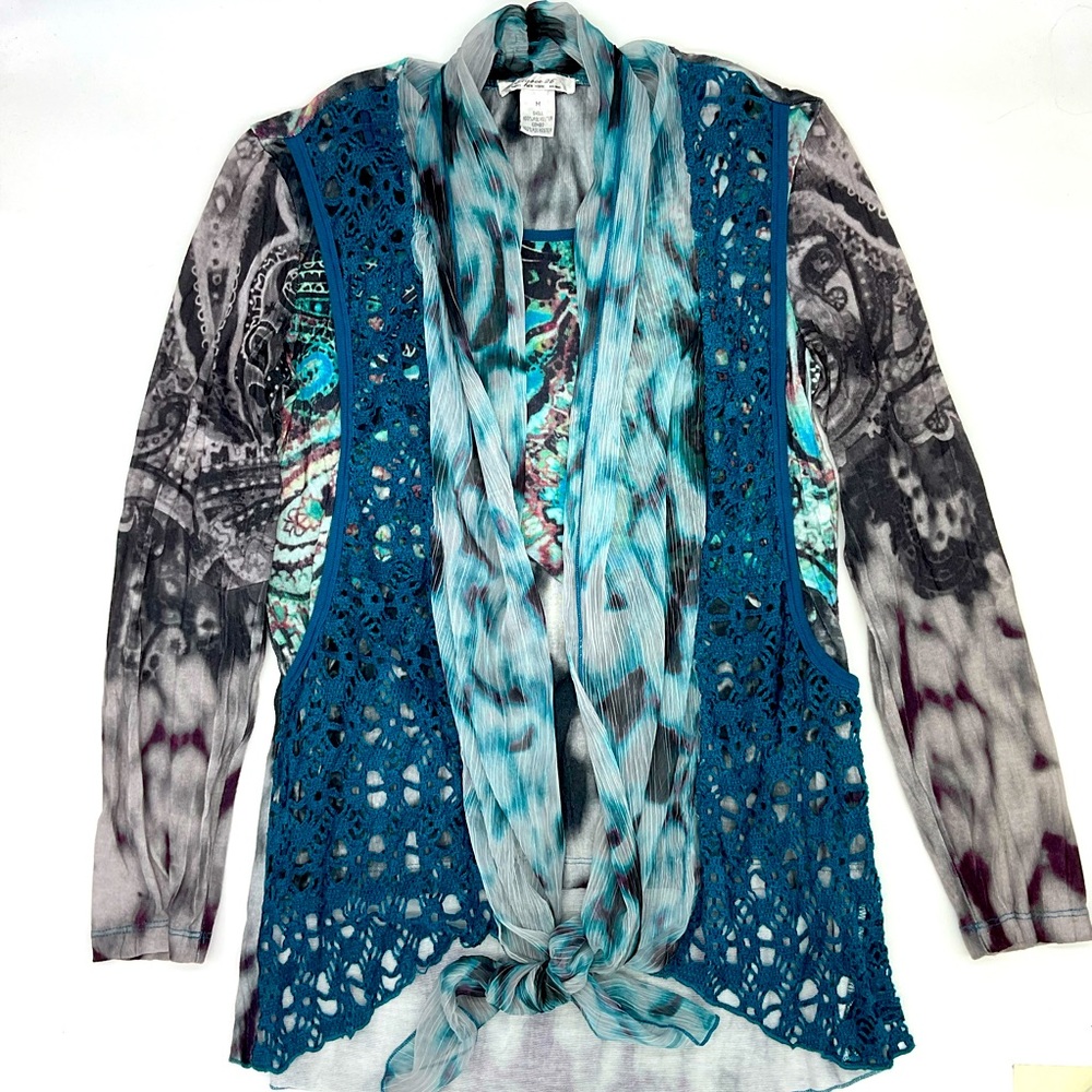 Elysee 26 One-Piece Layered-Look Top, Medium